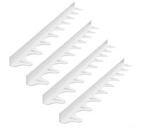 Silicone Stove Counter Gap Covers, Non Slip Design, Child and Pet Safe, Effortless Cleaning and Heat Resistance (White)