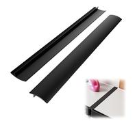 Silicone Stove Gap Covers (2 Pack), Heat Resistant Oven Gap.Non-Slip Oven Gap Filler - Seals Gaps Between Stovetop and Counter, Easy to Clean and Cut to Fit - 25 Inches, Sleek Black Design