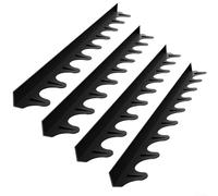 Silicone Stove Gap Covers 4 Pack to Protect Your Kitchen Space from Messes, Easy to Maintain and Clean (Black)