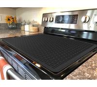 Silicone Stove Top Covers for Electric Stoves, Extra Large Stovetop Mat,Heat Resistant Cooktop Protector for Electric Stove,Dish Drying Mats for Kitchen 70x50cm Black