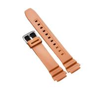Silicone Strap 18mm Compatible With Casio W218H SGW-300/400 MRW-200 AE-1200WH Rubber Bracelet Universal Soft Comfortable Band(Orange)