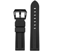 Silicone Strap 20mm 22mm 24mm 26mm Sport Rubber Bracelet Band Watch Accessories(Black black,20mm)