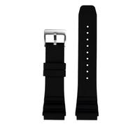 Silicone strap 22mm Compatible With CASIO swordfish diving watch MDV-106 MDV-107 MTP-VD01D efr-303l watchband Orange green men's wrist band(Black Silver,20mm)