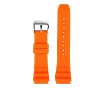 Silicone strap 22mm Compatible With CASIO swordfish diving watch MDV-106 MDV-107 MTP-VD01D efr-303l watchband Orange green men's wrist band(Orange Silver,22mm)