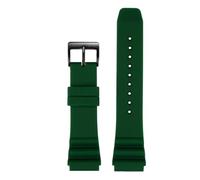 Silicone strap 22mm Compatible With CASIO swordfish diving watch MDV-106 MDV-107 MTP-VD01D efr-303l watchband Orange green men's wrist band(Green black,20mm)