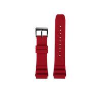 Silicone Strap 22mm Fir For CASIO Diving Watch MDV-106 MDV-107 MTP-VD01D Efr-303l Watchband Green Men's Wrist Band(Red black,20mm)