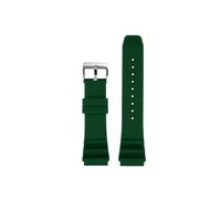 Silicone Strap 22mm Fir For CASIO Diving Watch MDV-106 MDV-107 MTP-VD01D Efr-303l Watchband Green Men's Wrist Band(Green silver,20mm)