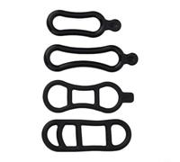 Silicone Strap Bandage Set for Bicycle Mounting Use with Lamp Stopwatch Tool Set Tire Kit Pump Water Bottle Holder on Most Handlebars (A)