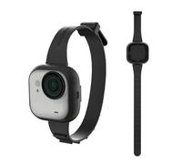 Silicone Strap Case for Insta360 Go Ultra, Multifunctional Cat Camera Collar Wristband Backpack Clip Bicycle Strap for Insta360 Go Ultra Accessories (Black)