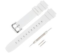 Silicone Strap Compatible with Casio AE-1200WH/1100 SGW-300/400 MRW-200 W218H Watch Band, Men's Women's Replacement Black Rubber Wristwatch Bracelet