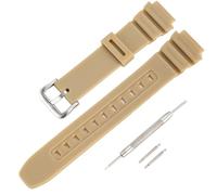 Silicone Strap Compatible with Casio AE-1200WH/1100 SGW-300/400 MRW-200 W218H Watch Band, Men's Women's Replacement Black Rubber Wristwatch Bracelet