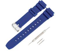 Silicone Strap Compatible with Casio AE-1200WH/1100 SGW-300/400 MRW-200 W218H Watch Band, Men's Women's Replacement Black Rubber Wristwatch Bracelet