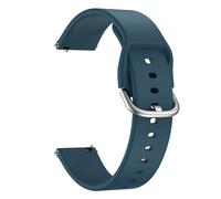 Silicone Strap, Quick Buckle Waterproof Soft Strap, Black strap, Silver Stainless Steel Buckle, Men's and Women's Smartwatch s trap, Sport Watch s trap 18mm 20mm 22mm (Deep Blue, 20mm)