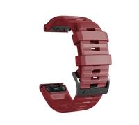 Silicone Strap QuickFit 22mm 26mm Compatible with Forerunner 965 955 Solar 945 LTE 935 745 S70 47mm Sports Soft Watch Band Accessorie(Red,QuickFit 26mm)