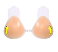 Silicone Strapless Adhensive Bra Push Up Sticky Nipple Covers Lifting Up Front Fastening Bras Reusable with Removable Buckles for Summer Backless Bikini Swimsuit