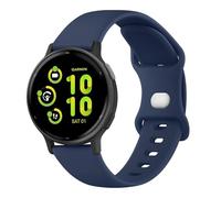 Silicone Straps Compatible with Garmin Vivoactive 5 Watch Strap/Vivoactive 6/3/3 Music, 20mm Soft Sport band Replacement for Venu Sq 2/Venu/Venu Sq & Forerunner 55/165/245/645 (Navy Blue)