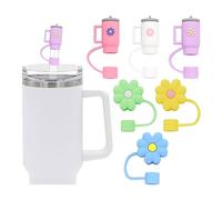 Silicone Straw Covers for Stanley Tumblers - Cute Cap Accessories Compatible with 30 & 40oz Cups (6 PCS10MM New Straw Toppers)