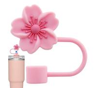 Silicone Straw Lid-Spill Proof Tip Cap, Floral Dust Cap | Cute Straws for Reusable Cups, Straw for Travel Kitchen Sun