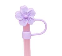 Silicone Straw Topper for Stanley 30 & 40 Oz,Cute Begonia Flower Straw Cover Cap,Dust-Proof Splash Proof Straw Topper,Reusable Straw Cap Cover,Drinking Straw Tip Covers for Stanley 8-10mm Straws