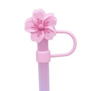 Silicone Straw Topper for Stanley 30 & 40 Oz,Cute Begonia Flower Straw Cover Cap,Dust-Proof Splash Proof Straw Topper,Reusable Straw Cap Cover,Drinking Straw Tip Covers for Stanley 8-10mm Straws