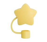 Silicone Straw Topper for Stanley 30 & 40 Oz,Cute Star Straw Straw Cover Cap,Splash Proof Straw Topper,Reusable Straw Cap Cover,Drinking Straw Tip Covers for Stanley(yellow)