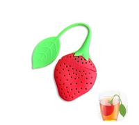 Silicone Strawberry Tea Infuser for Loose Tea, Reusable Tea Strainer, Fun Tea Leaf Strainer, Portable Tea Filter, Dishwasher Suitable Tea Infusers, Tea Infuser for Mug Teapot Herbal Tea Accessories