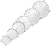 Silicone Stretch Lids 6 Pack Reusable Food Storage Covers For Bowls And Containers