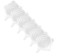Silicone Stretch Lids, 6 Pack Same Size Thicker Reusable Durable Silicone Container Cover, Expandable Food Storage Covers, Dishwasher and Freezer Safe 6.5cm(2.56in)