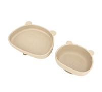 Silicone Suction Bowl, Baby Suction Plates User Friendly Elastic Soft for Dishwasher for Refrigerator (Bowl and Plate)
