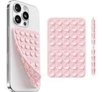 Silicone Suction Cup Phone Case Mount Double Sided - Klearlook Silicon Sticky Phone Grip with Higher Suction Power,Suction Pad Hands-Free Smartphone Accessories Holder for Selfies & Videos,Chalk Pink