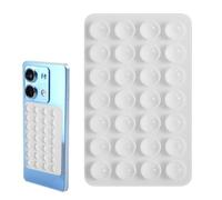 Silicone Suction Cup Phone Holder - Double-Sided Reusable Sticky Grip | 28-Piece Square Suction Pad For Car, Mirror & Glass | Hands-Free Holder For Selfies, Videos & Social Media