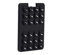 Silicone Suction Cup Phone Holder - Phones Wallet,Adhesive Suction Cell Card Mount, | Non Slip Multi-Purpose Ph0ne Holding Tool for Mirror, Window, Wall, and Shower, Can store : Up to 3 cards Black
