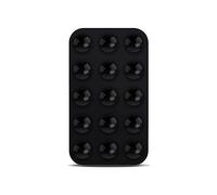 Silicone Suction Cup Phone Holders, Double Sided Suction Cup Multipurpose Rectangle Phone Suction Mount for Car Mini Suction Cup Mat for Mobile Power Mobile Phones (Black)