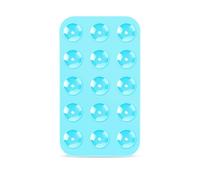 Silicone Suction Cup Phone Mount, Double Sided Phone Suction Holder Back of Phone Sticky Grip Multipurpose Suction Phone Case for Shower Mirror Car Selfies (Light Blue)