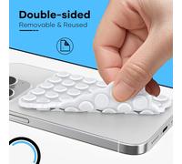 Silicone Suction Cup Phone Mount Double-Sided, Sticky Grip Suction Phone Case Mount for iPhone & Android, Hands-Free Phone Accessories for Tiktok Videos & Selfies (Clear)