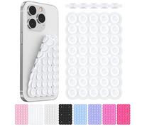 Silicone Suction Cup Phone Mount Double-Sided, Sticky Grip Suction Phone Case Mount for iPhone & Android, Hands-Free Phone Accessories for Tiktok Videos & Selfies (Clear)