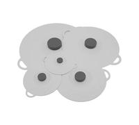 Silicone Suction Lids, Reusable Silicone Dustproof Heat Resistant Lids for Mugs, Bowls, Plates, Pots, Pans, Frying Pans, Stoves, Woks and Pans - 5 Sizes,grey