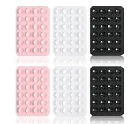 Silicone Suction Phone Case Holder, Non-Slip Suction Phone Holder, Hands-Free Phone Accessories Holder for Selfies and Videos, Silicone Adhesive Stand, Sticky for Phone (Pink, White,