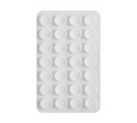 Silicone Suction Phone Case Mount - Double Sided Strong Suction Cup Cellphone Holder | Square Hands Free Phone Accessories Adhesive Pad | 9.4x5.4cm Flexible Gripper Pad - For Glass Mirrors