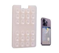 Silicone Suction Phone Holder - Self Adhesive Mobile Card Holder, Transparent Black White Phone Wallet For Hands-Free Use | Shower Mirror Wall Window Holder Selfie Videos Practical M