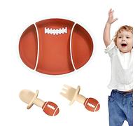 Silicone Suction Plate for Toddlers, Feeding Plate for Toddlers, Divided into Ball Shape, Split Grip Plate for Training Feeding, Non-Slip Split Plate for Children Jingling