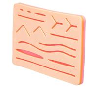 Silicone Suture Practice Pad with 14 Pre-Cut Wounds, Durable Medical Training Model for Education & Demonstration