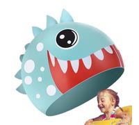 Silicone Swim Cap for - Funny Shark Design Hat, Non-slip Waterproof Cap | Universal Swim Cap for Boys and Girls, Short Medium and Long Hair,