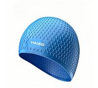 Silicone Swim Cap For Men Women - Comfortable Bathing Cap Ideal for Curly Short Medium Long Hair Shower Caps Keep Hairstyle Unchanged Non-Slip (Blue)