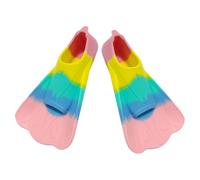 Silicone Swim Fins Kids - Short Training Flippers, Flexible Water Propulsion Design, Comfortable Fit Swimming Gear For Youth Adults Pool Practice, Strength Kick Support For Breaststroke Free Diving