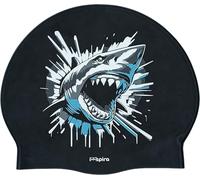 Silicone Swimming Cap The Shark Comfort Maximum Quick Drying Unique Design for Swimming Pool Beach Training Competition Daily Use Sports Fashion Resistant Breathable Fitted