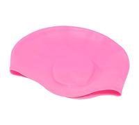 Silicone Swimming Cap with Ear Protection Three Dimensional Ergonomic Bathing Swimming Hat for Pool Training Competition Indoor Outdoor Water Sports Adult Men Women (Pink (silicone ear protection
