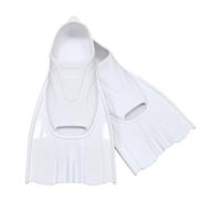 Silicone Swimming Fins - Full Foot Pocket Floating Buckles Snorkeling Diving Flippers Adults Training Lap Swim Shoe(WHITE,L(41-42))