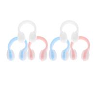 Silicone Swimming Nose Clips Anti Slip Comfort Fit for Adults, 6Pcs | 3.5x2.8x1.8cm Size, Soft Latex and Plastic Build, for Beach Swimming and Training