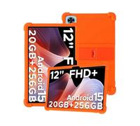 Silicone Tablet Case for DOOGEE T36 12 inch with Full Coverage, Shockproof, Anti-scratch, Adjustable Stand, and Soft Silicone Cover,Orange